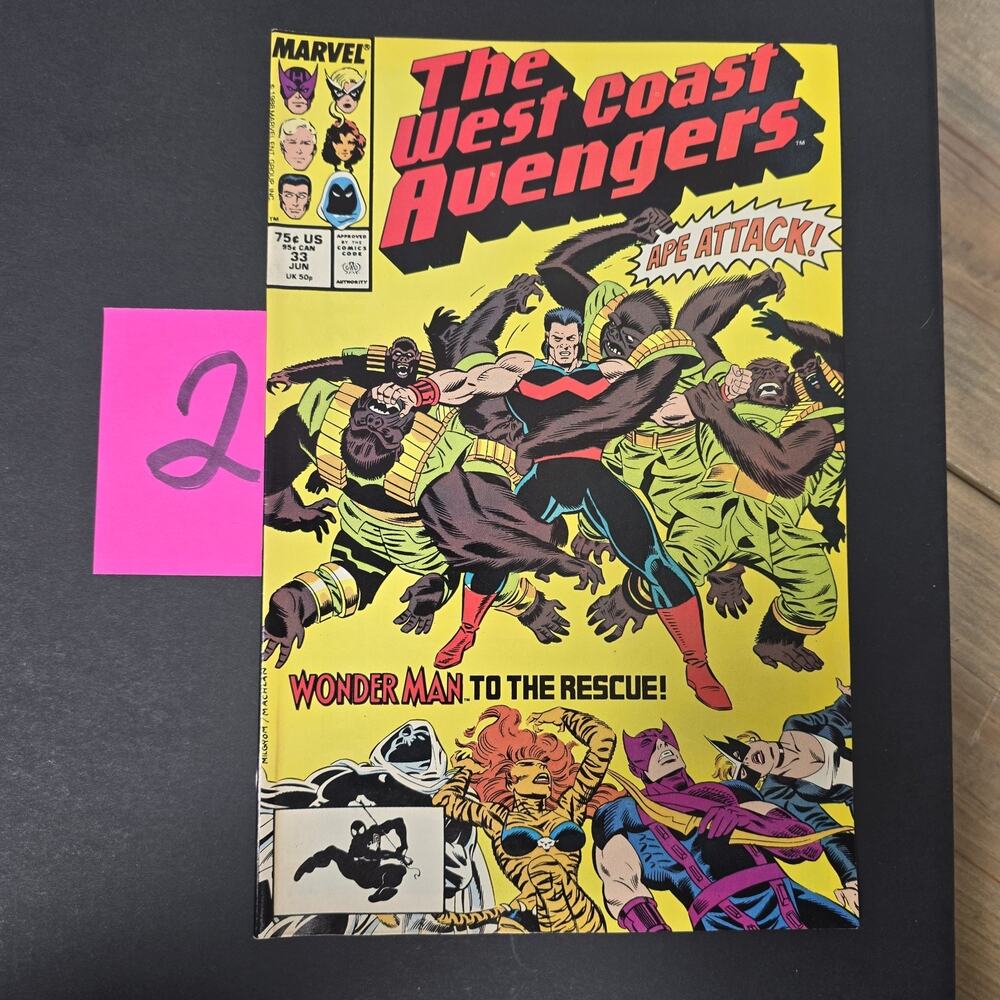 West Coast Avengers #33 1988 Ape Attack